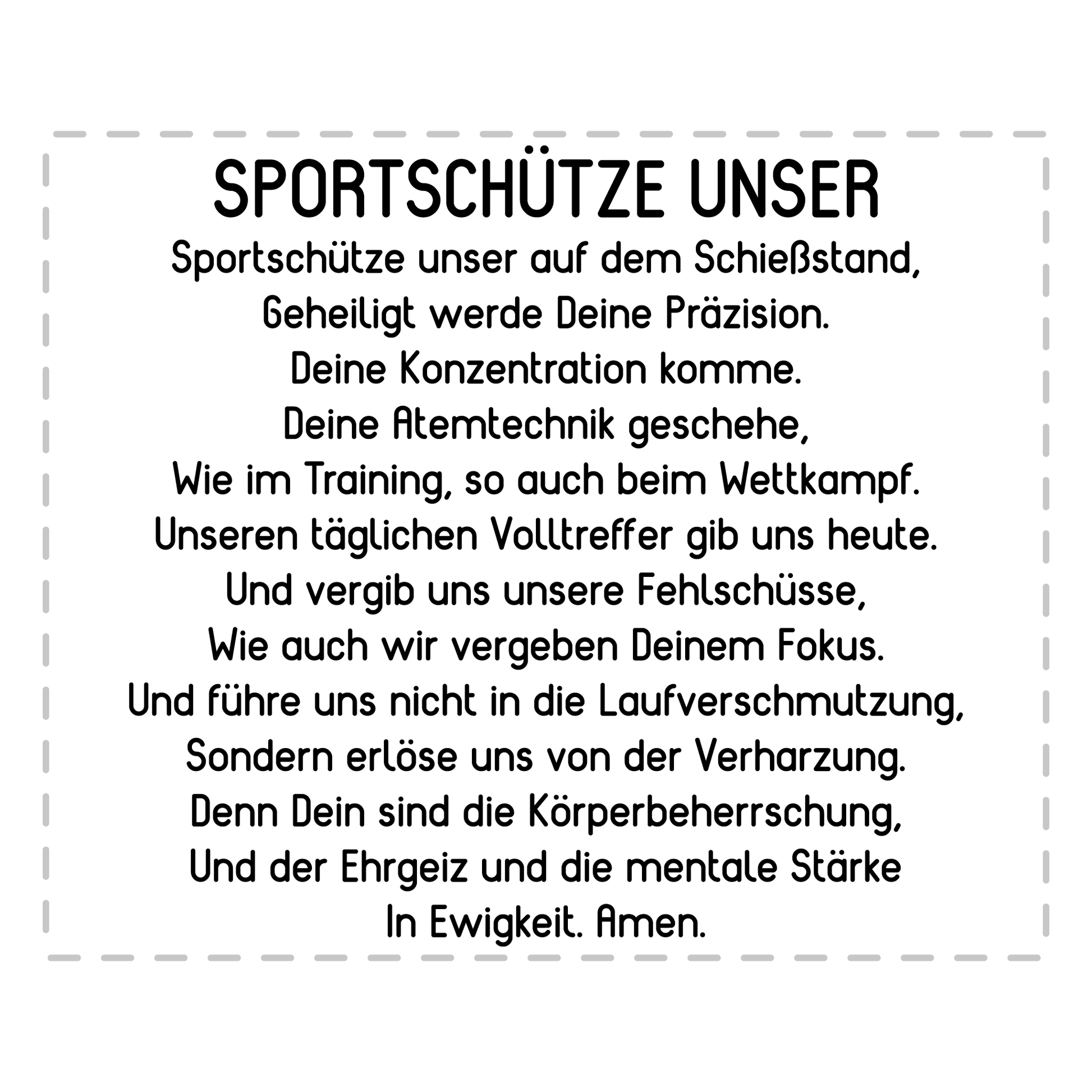 Sportschütze Tasse - "Sportschütze Unser"-Gebet (Sportschützin, Sportschießen, Geschenk)