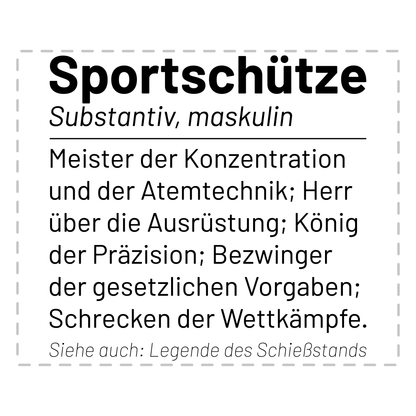 Sportschütze Tasse - Wörterbuch "Sportschütze" (Sportschützin, Sportschießen, Geschenk)