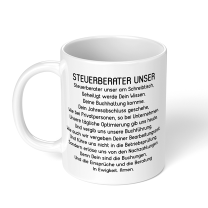 CupHaven® Steuerberater Tasse - "Steuerberater Unser"-Gebet - Geschenk für Steuerberater und Steuerberaterinnen