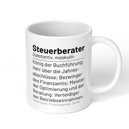 CupHaven® Steuerberater Tasse - Wörterbuch "Steuerberater" - Geschenk für Steuerberater und Steuerberaterinnen