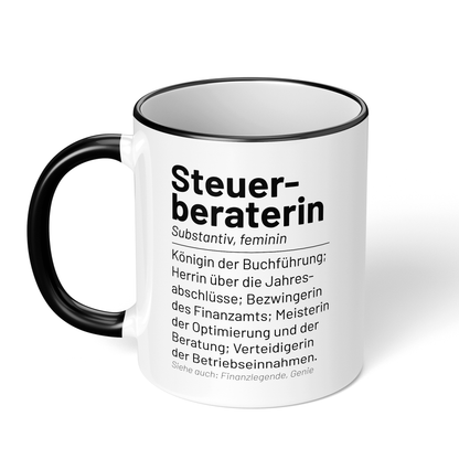 CupHaven® Steuerberater Tasse - Wörterbuch "Steuerberaterin" - Geschenk für Steuerberater und Steuerberaterinnen
