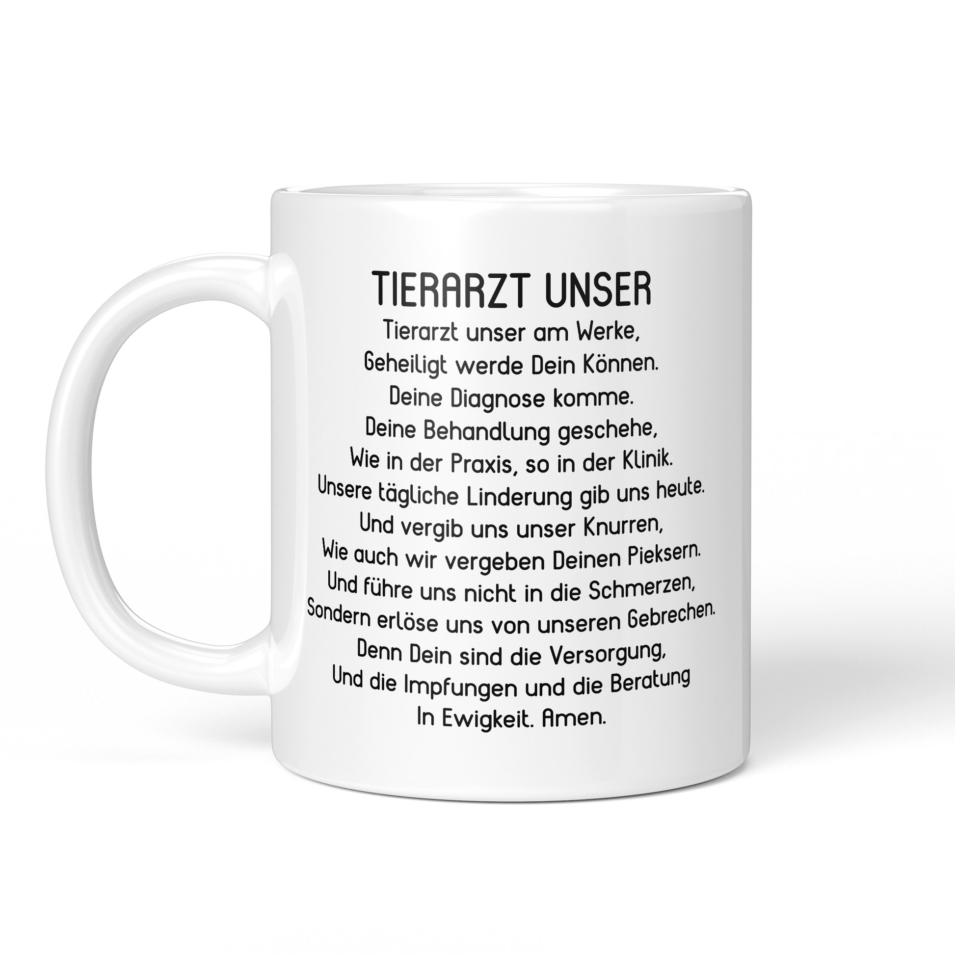 CupHaven® Tierarzt Tasse - "Tierarzt Unser"-Gebet - Geschenk für Tierärzte und Tierärztinnen