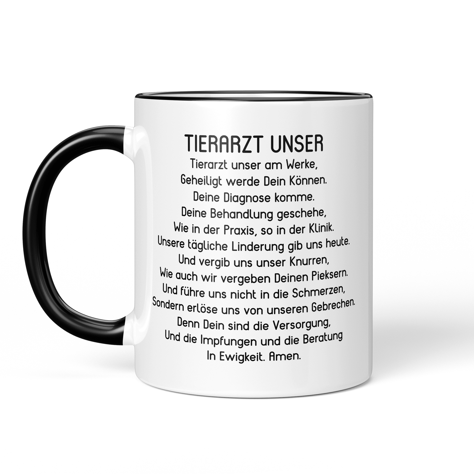 CupHaven® Tierarzt Tasse - "Tierarzt Unser"-Gebet - Geschenk für Tierärzte und Tierärztinnen