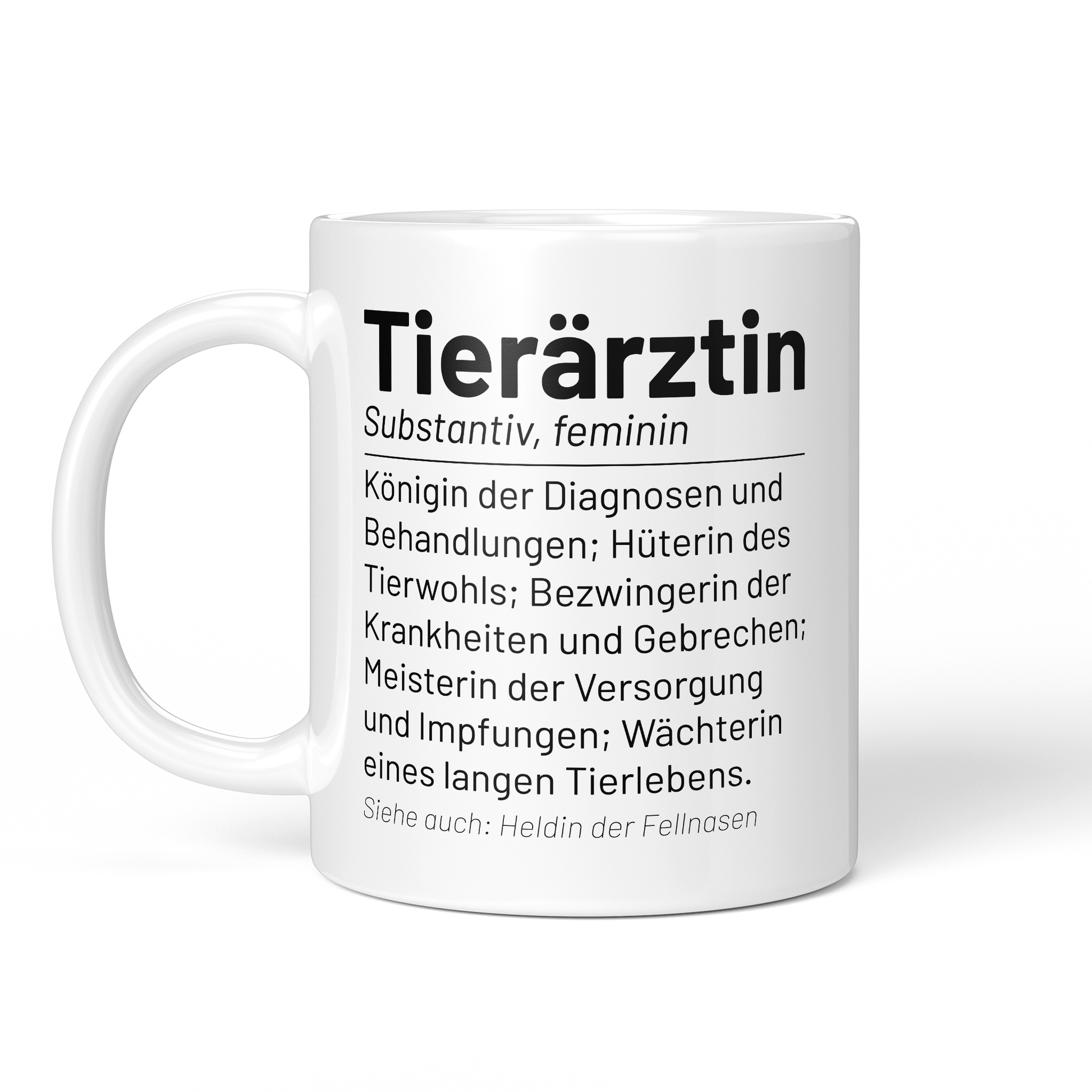 CupHaven® Tierarzt Tasse - Wörterbuch "Tierärztin" - Geschenk für Tierärzte und Tierärztinnen