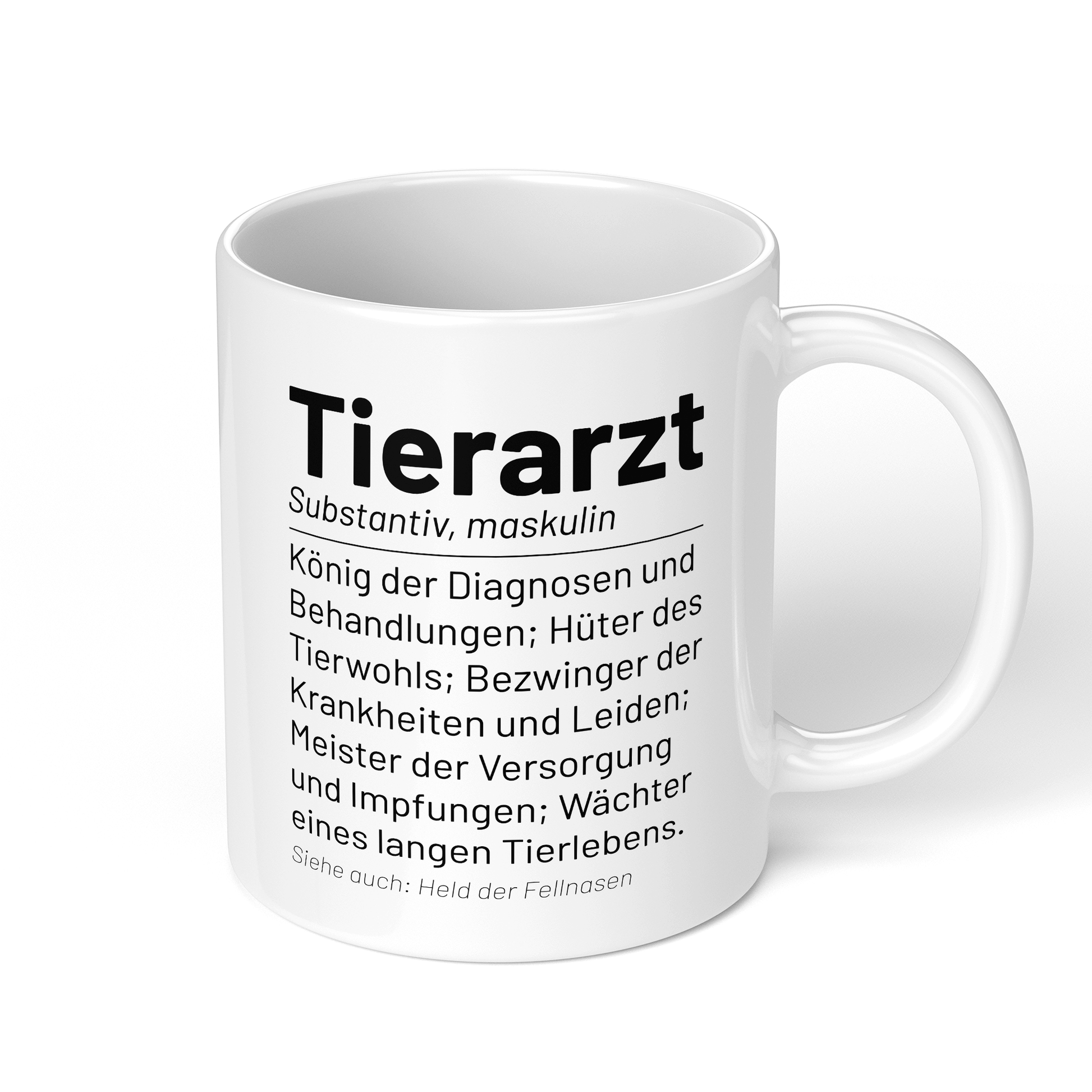 CupHaven® Tierarzt Tasse - Wörterbuch "Tierarzt" - Geschenk für Tierärzte und Tierärztinnen