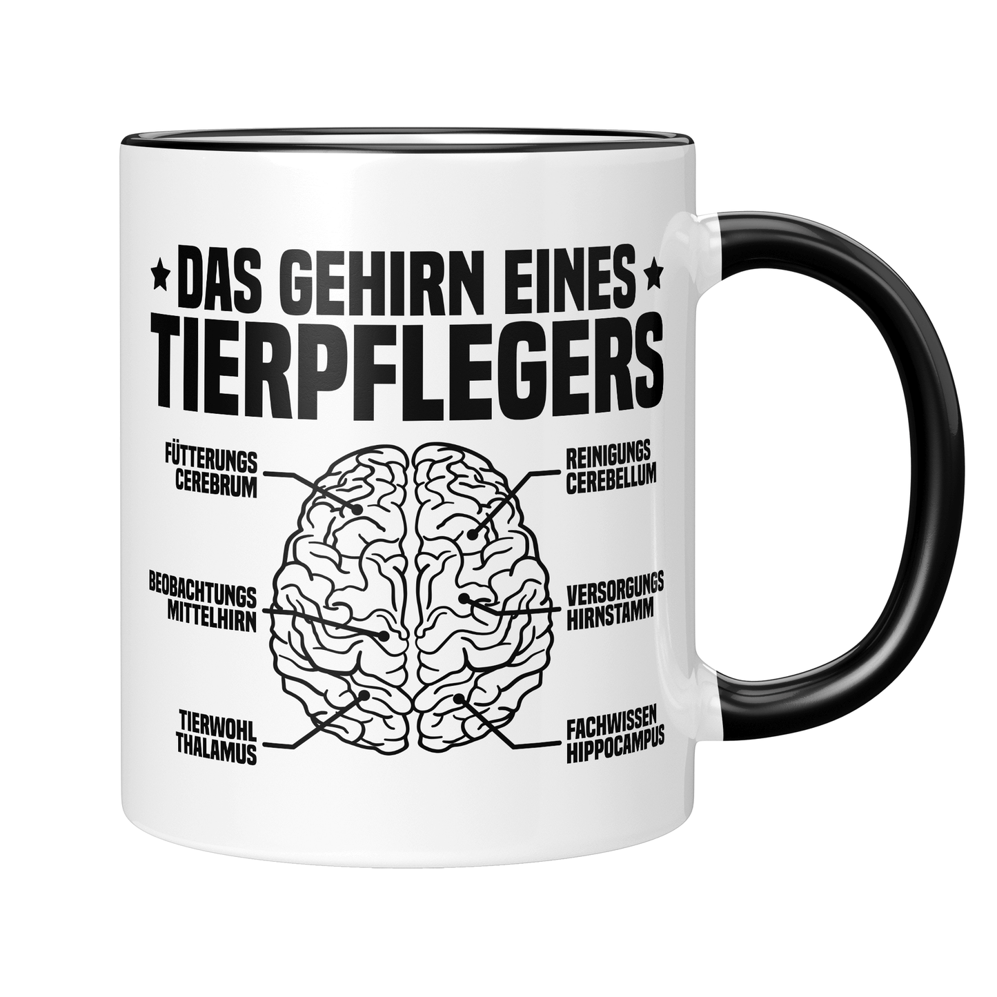 Tierpfleger Tasse - Das Gehirn eines Tierpflegers (Tierpflegerin, Tierpflege, Geschenk)