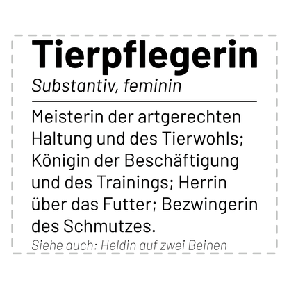 Tierpfleger Tasse - Wörterbuch "Tierpflegerin" (Tierpflege, Geschenk)