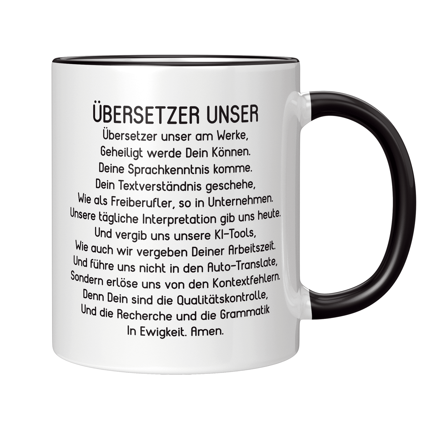 Übersetzer Tasse - "Übersetzer Unser" Gebet (Übersetzerin, Geschenk)