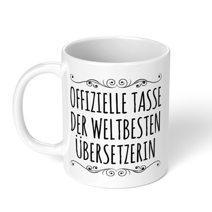 CupHaven® Übersetzer Tasse - Weltbeste Übersetzerin - Geschenk für Übersetzer und Übersetzerinnen