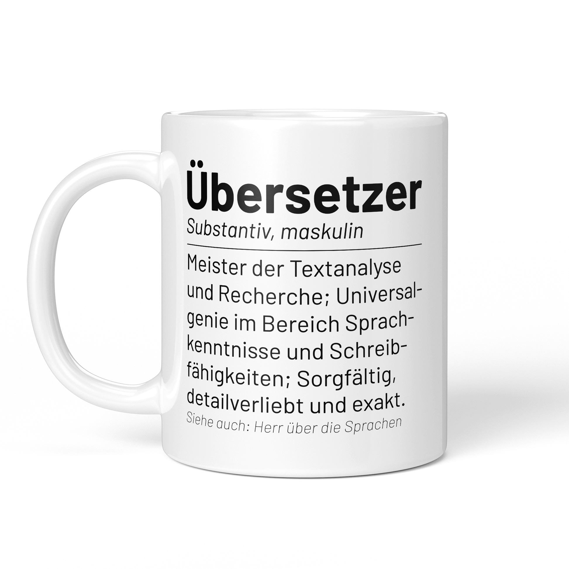 CupHaven® Übersetzer Tasse - Wörterbuch "Übersetzer" - Geschenk für Übersetzer und Übersetzerinnen