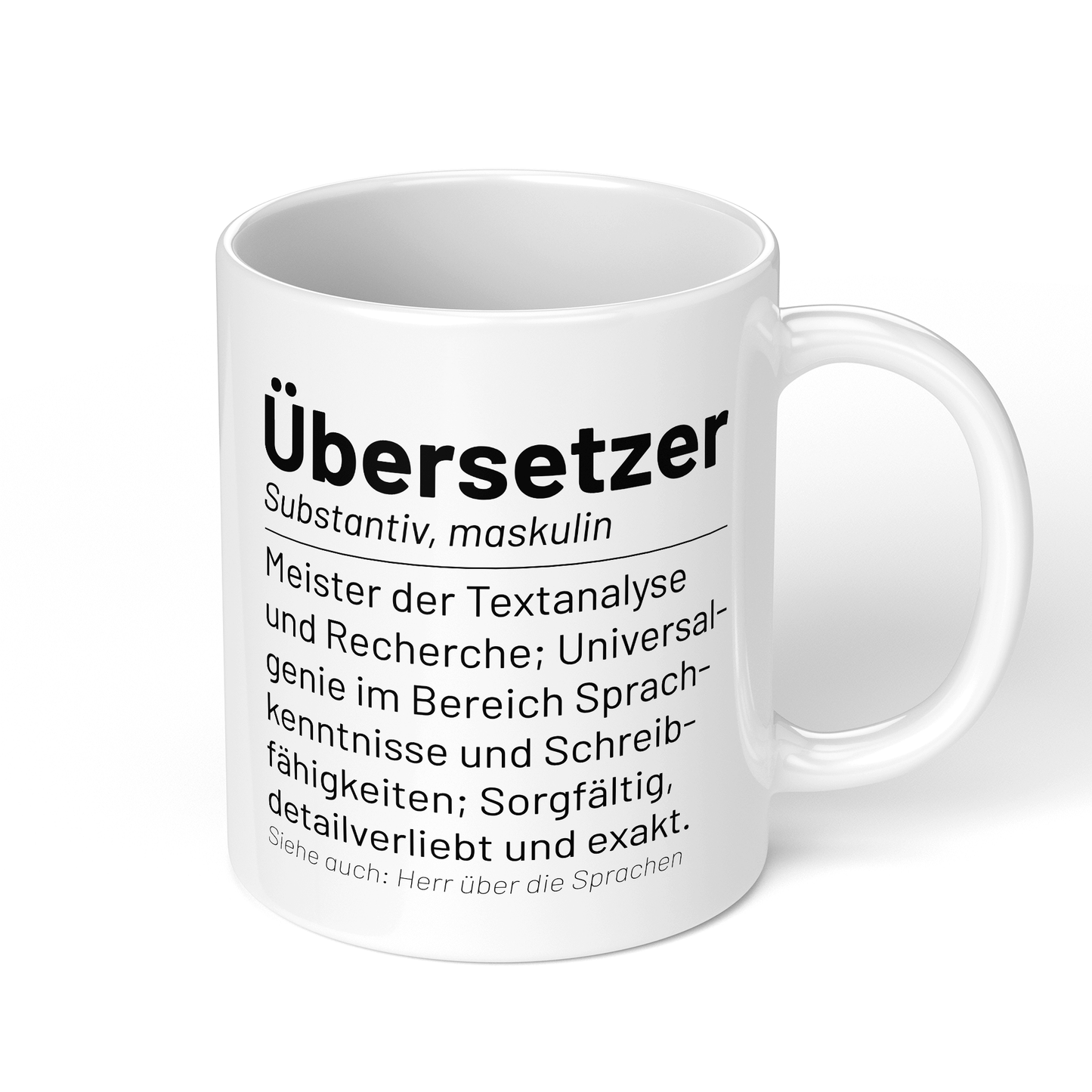 CupHaven® Übersetzer Tasse - Wörterbuch "Übersetzer" - Geschenk für Übersetzer und Übersetzerinnen