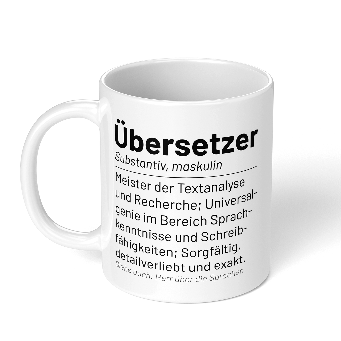 CupHaven® Übersetzer Tasse - Wörterbuch "Übersetzer" - Geschenk für Übersetzer und Übersetzerinnen