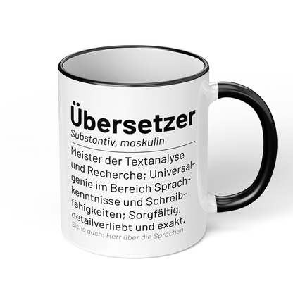 CupHaven® Übersetzer Tasse - Wörterbuch "Übersetzer" - Geschenk für Übersetzer und Übersetzerinnen