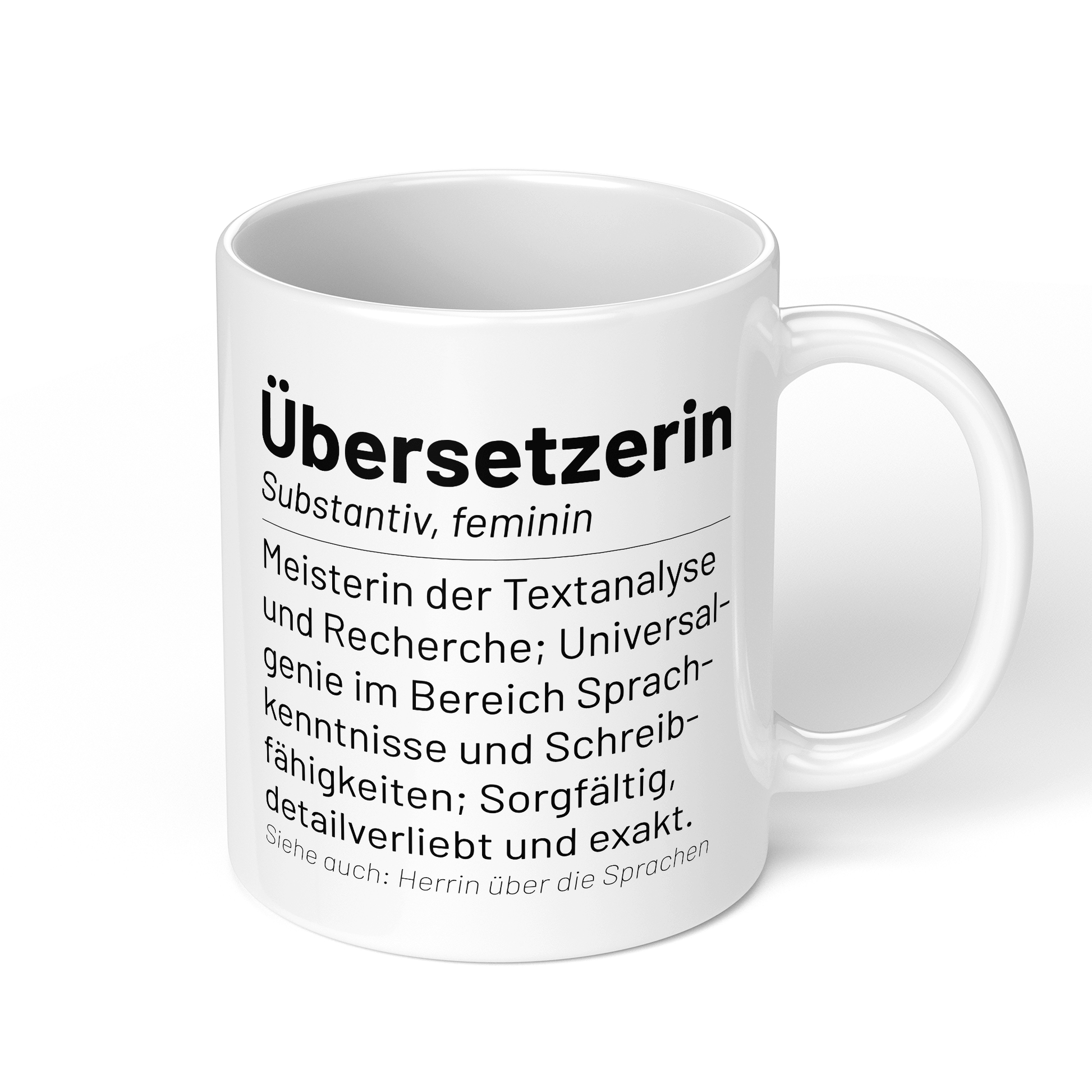 CupHaven® Übersetzer Tasse - Wörterbuch "Übersetzerin" - Geschenk für Übersetzer und Übersetzerinnen