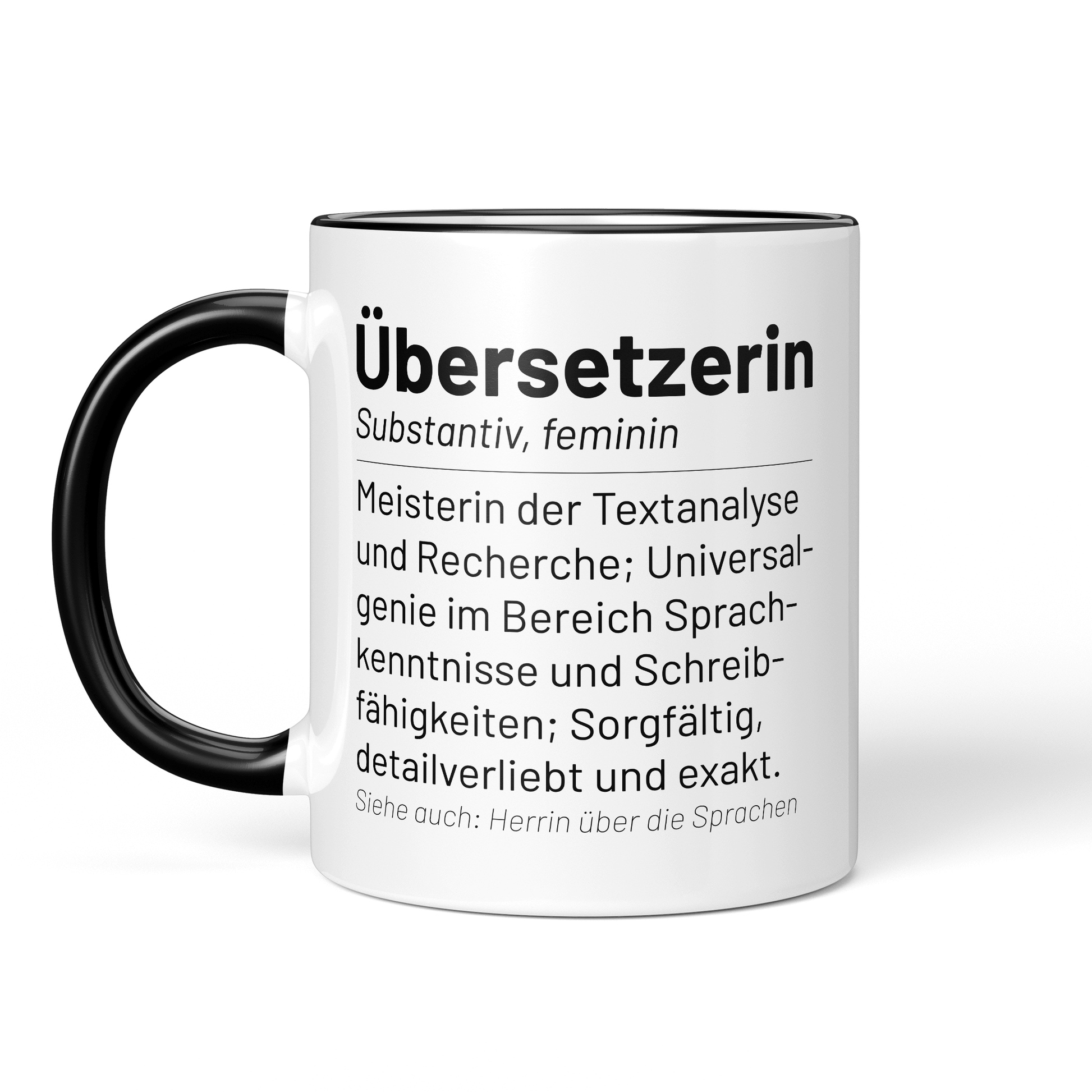 CupHaven® Übersetzer Tasse - Wörterbuch "Übersetzerin" - Geschenk für Übersetzer und Übersetzerinnen