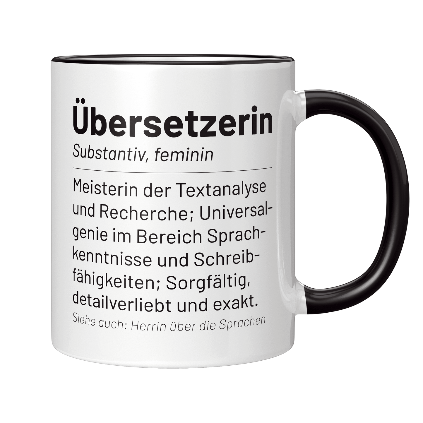 Übersetzer Tasse - Wörterbucheintrag "Übersetzerin" (Übersetzung, Geschenk)