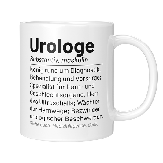 CupHaven® Urologie Tasse - Wörterbuch "Urologe" - Geschenk für Urologen und Urologinnen