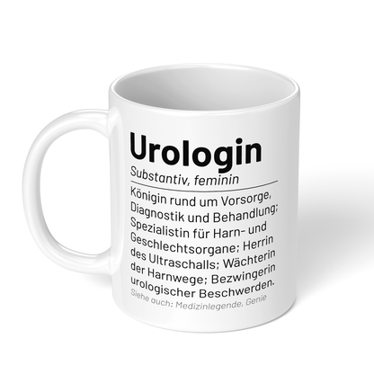 CupHaven® Urologie Tasse - Wörterbuch "Urologin" - Geschenk für Urologen und Urologinnen