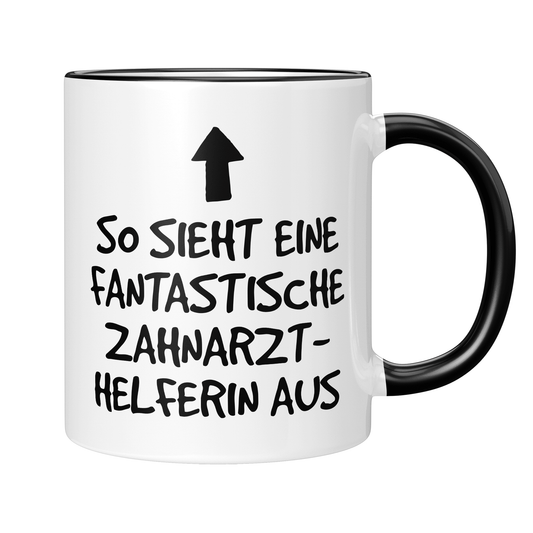 Zahnarzthelferin Tasse - Fantastische Zahnarzthelferin (Zahnmedizinische Fachangestellte, ZFA, Geschenk)