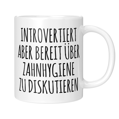CupHaven® Zahnarzthelferin Tasse - Introvertierte Zahnarzthelferin - Geschenk für Zahnmedizinische Fachangestellte oder ZFAs