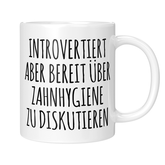 CupHaven® Zahnarzthelferin Tasse - Introvertierte Zahnarzthelferin - Geschenk für Zahnmedizinische Fachangestellte oder ZFAs