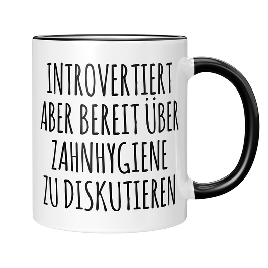 CupHaven® Zahnarzthelferin Tasse - Introvertierte Zahnarzthelferin - Geschenk für Zahnmedizinische Fachangestellte oder ZFAs