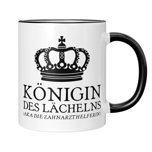 Zahnarzthelferin Tasse - Königin des Lächelns (Zahnmedizinische Fachangestellte, ZFA, Geschenk)