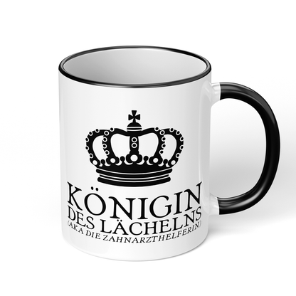 CupHaven® Zahnarzthelferin Tasse - Königin des Lächelns (aka die Zahnarzthelferin) - Geschenk für Zahnmedizinische Fachangestellte oder ZFAs