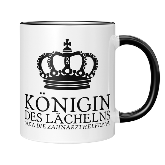CupHaven® Zahnarzthelferin Tasse - Königin des Lächelns (aka die Zahnarzthelferin) - Geschenk für Zahnmedizinische Fachangestellte oder ZFAs