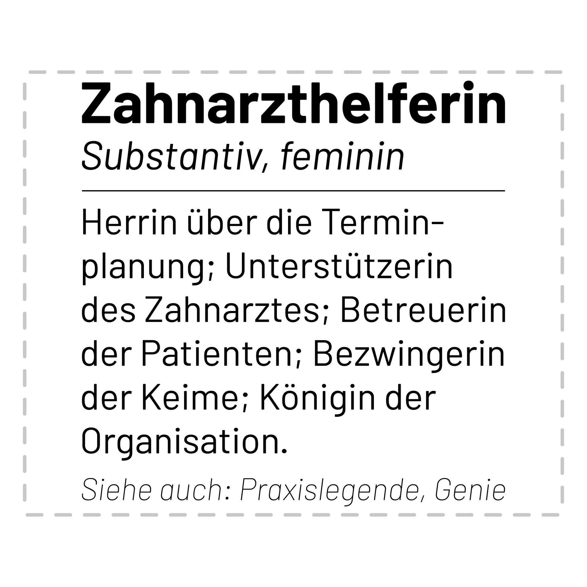 Zahnarzthelferin Tasse - Wörterbuch "Zahnarzthelferin" (Zahnmedizinische Fachangestellte, ZFA, Geschenk)