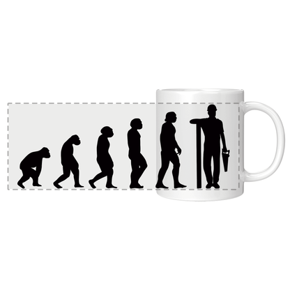 Zimmerer Tasse Evolution des Zimmerers