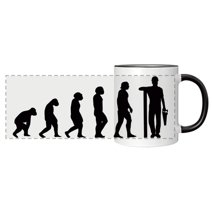 Zimmerer Tasse Evolution des Zimmerers