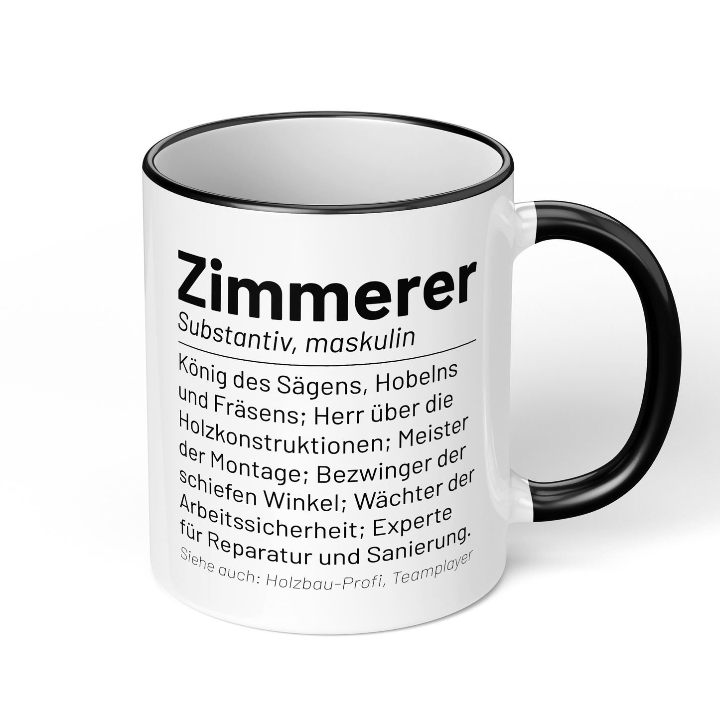 CupHaven® Zimmerer Tasse - Wörterbuch "Zimmerer" - Geschenk für Zimmerer und Zimmerinnen
