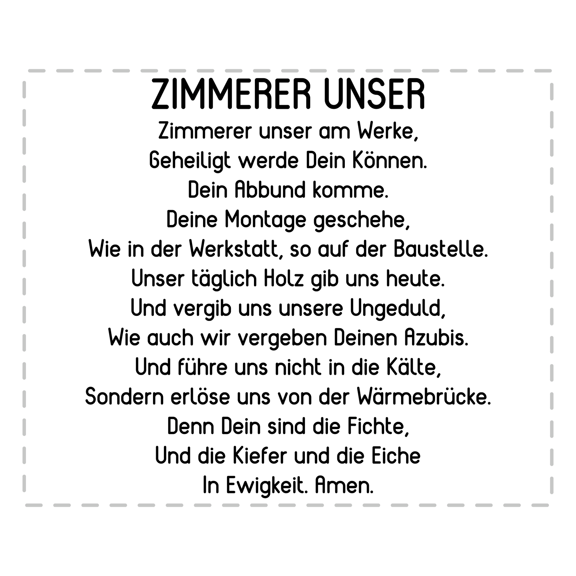 Zimmerer Tasse Zimmerer Unser Gebet